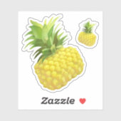 Sticker Illustration d'ananas (Feuille)