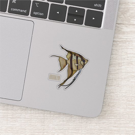 Sticker Illustration d'angelfish (Détail)
