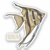 Sticker Illustration d'angelfish (Recto)