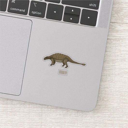Sticker Illustration d'Ankylosaurus (Détail)