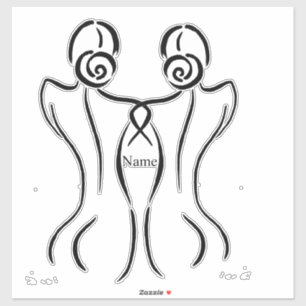 Sticker Illustration d'art féminin Thunder_Cove