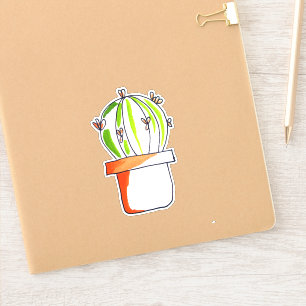 Sticker Illustration d'art originale de cactus mignon