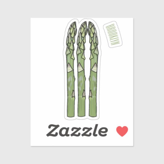 Sticker Illustration d'Asparagus (Feuille)