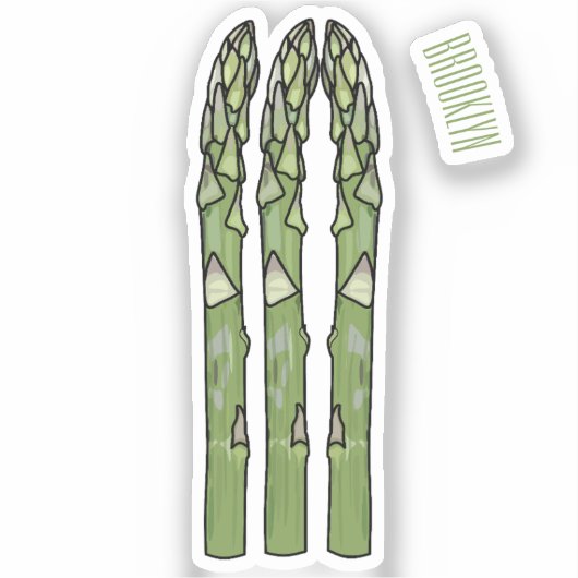 Sticker Illustration d'Asparagus (Recto)