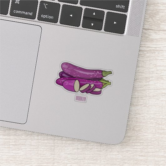 Sticker Illustration d'aubergine (Détail)
