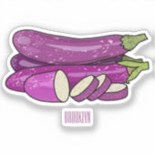 Sticker Illustration d'aubergine (Recto)
