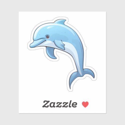 Sticker Illustration dauphin de dessin (Feuille)