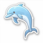 Sticker Illustration dauphin de dessin (Devant)