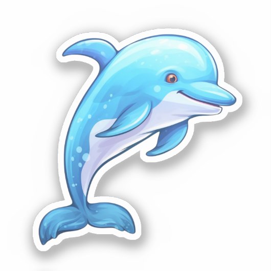Sticker Illustration dauphin de dessin (Recto)