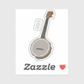 Sticker Illustration de Banjo (Feuille)