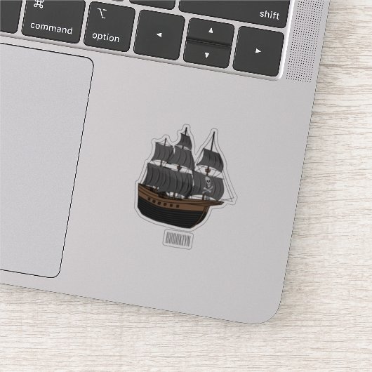 Sticker Illustration de bateau pirate (Détail)