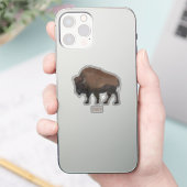 Sticker Illustration de bison (Téléphone)