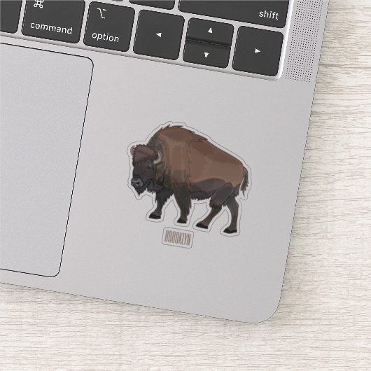 Sticker Illustration de bison (Détail)