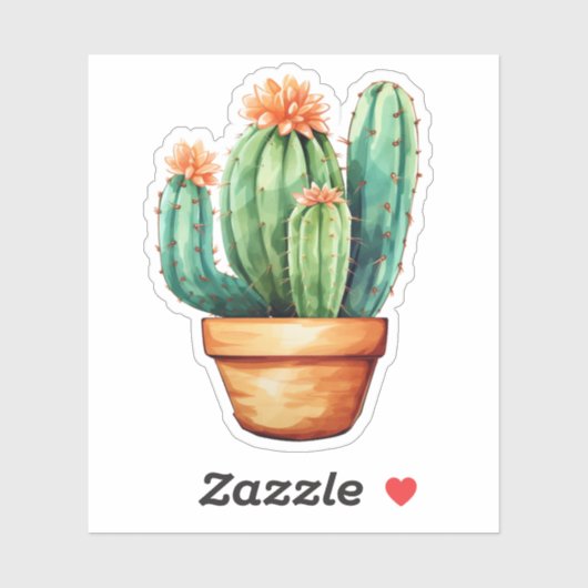 Sticker Illustration de cactus de dessin (Feuille)