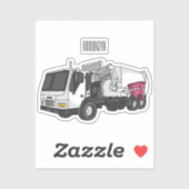 Sticker Illustration de camion à ordures (Feuille)