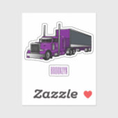 Sticker Illustration de camion semi-remorque (Feuille)