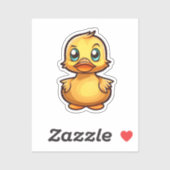 Sticker Illustration de canard de dessin (Feuille)