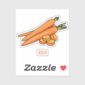 Sticker Illustration de carotte (Feuille)