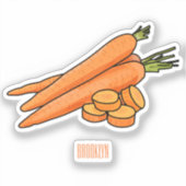 Sticker Illustration de carotte (Recto)