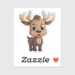 Sticker Illustration de cerf de dessin