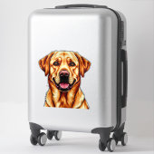 Sticker Illustration de charme du chien du Labrador (Sur valise)