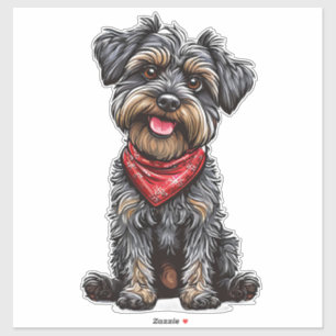 Sticker Illustration de charme d'un mignon chien