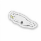 Sticker Illustration de chat à l'aquarelle mignonne (Devant)