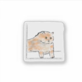 Sticker Illustration de chat mignonne à l'aquarelle (Devant)