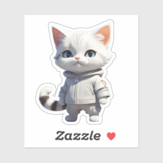 Sticker Illustration de chats cool et adorables