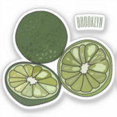 Sticker Illustration de chaux Kaffir (Recto)