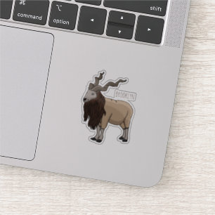 Sticker Illustration de chèvre de Markhor