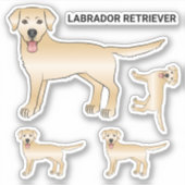 Sticker Illustration de chien de dessin de l'artiste du La (Devant)