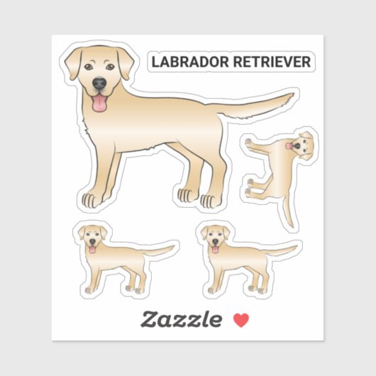 Sticker Illustration de chien de dessin de l'artiste du La (Feuille)