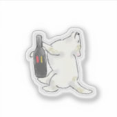 Sticker Illustration de chien mignon minimaliste (Devant)