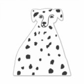 Sticker Illustration de chien tacheté de Dalmatie Abstrait (Devant)