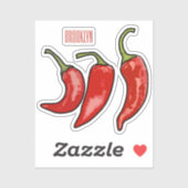 Sticker Illustration de chili (Feuille)