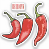 Sticker Illustration de chili (Recto)