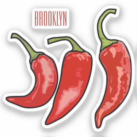 Sticker Illustration de chili (Recto)