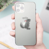 Sticker Illustration de chinchilla gris mignon (Téléphone)