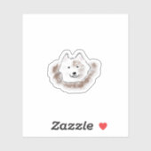 Sticker Illustration de chiot de chien mignon (Feuille)