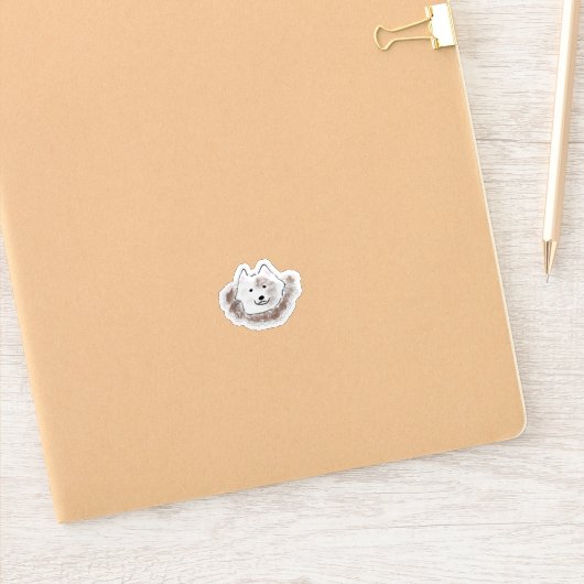 Sticker Illustration de chiot de chien mignon (Carnet)