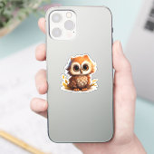 Sticker Illustration de chouette de dessin (Téléphone)
