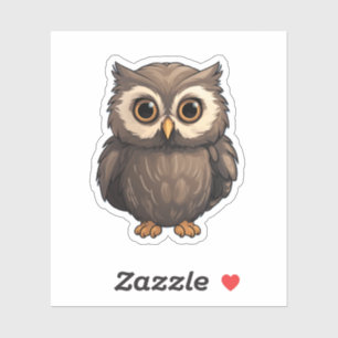 Sticker Illustration de chouette de dessin