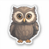 Sticker Illustration de chouette de dessin (Devant)
