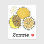 Sticker Illustration de citron (Feuille)