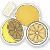 Sticker Illustration de citron (Recto)