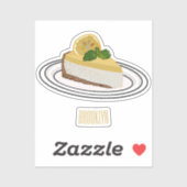 Sticker Illustration de citron cheesecake (Feuille)