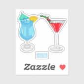 Sticker Illustration de cocktail (Feuille)