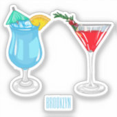 Sticker Illustration de cocktail (Recto)