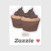 Sticker Illustration de Cupcake (Feuille)